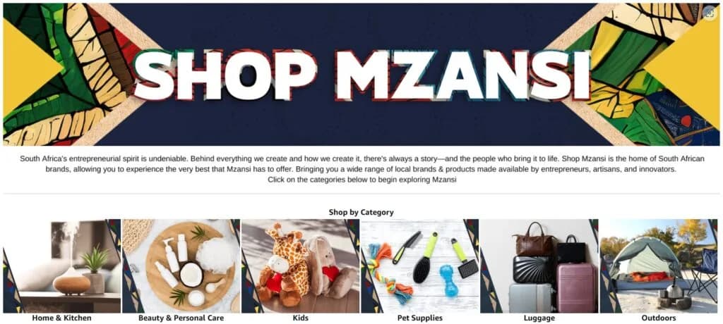 Shop Mzanzi – New Online Retail Store on Amazon for South Africa